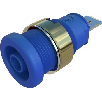 Krokosvorka SKS Hirschmann SEB 2620 F6,3 Ni blau bezpečnostní vestavná zásuvka 4 mm modrá 1 ks