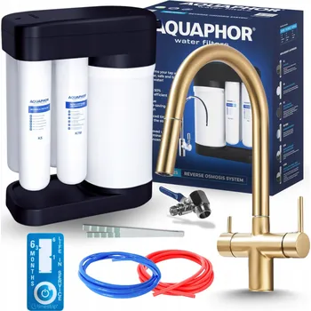 vodní filtr SADA PRO ÚPRAVU PITNÉ VODY FILTR REVERZNÍ OSMÓZA, ZMĚKČOVAČ A TŘÍCESTNÁ BATERIE
