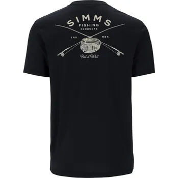 Rybářské oblečení Simms Tričko Classic Tackle T-Shirt Black Velikost: M