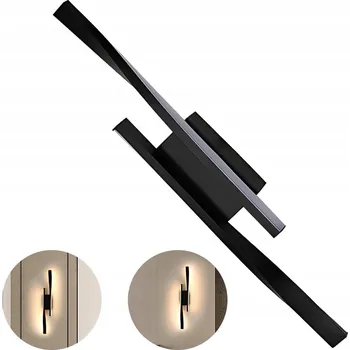 Nástěnné svítidlo LED nástěnné svítidlo ČERNÉ 10W 50CM 3000K do chodby, kuchyně a na schodiště