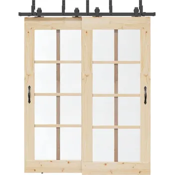 Nábytkové kování Sada příslušenství pro posuvné dveře 183 cm ocelová černá - 8721102857300