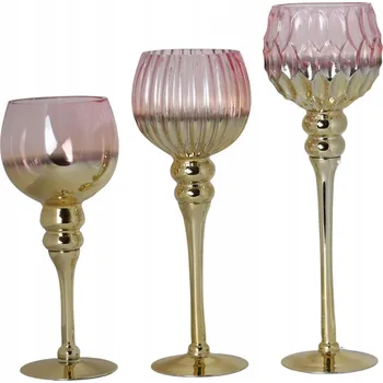 Svícen Svícen na čajové svíčky Ewax 40 cm na 3 svíčky