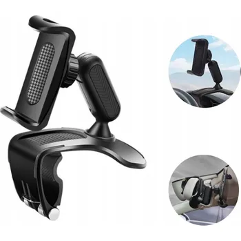 DRŽÁK NA TELEFON DO AUTA KOKPIT DESKA ZRCÁTKO S KLIPS OTOČNÝM O 360°