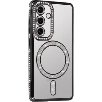 Pouzdro na mobilní telefon Zadní kryt Bling Magsafe pro Samsung Galaxy S26 Plus černý