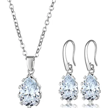 Souprava šperků IZMAEL Set ZI 38878 Stříbrná/Křišťálová KP38878