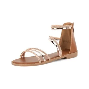 Dámské sandále Sandály JENNY SF127-01 Hnědá 39