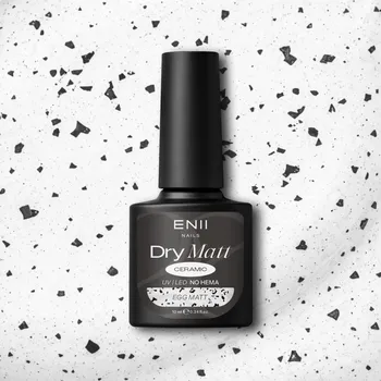 Lak na nehty ENII NAILS Dry Top Ceramic EGG - bezvýpotkový vrchní lak, 10 ml
