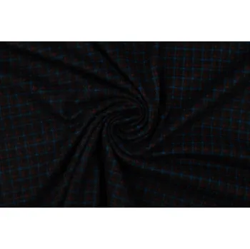 Úplet punto modro-červené kostičky 290 g/m2