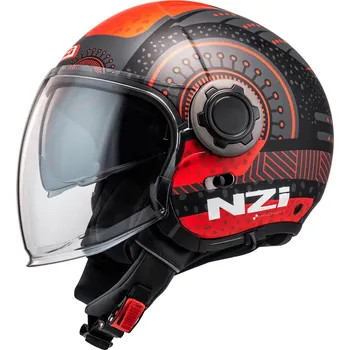 Helma na motorku Otevřená přilba NZI Ringway 2 DUO ANTERA červená Velikost: XXL