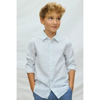 Dětská bavlněná košile Mayoral 6175.7A.Junior.PPY2 modrá 05X, vel. 166