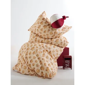 Povlečení Sinsay - Sada ložního prádla se vánočním vzorem - krémová - 711GE-12X - 711GE-12X-ONE
