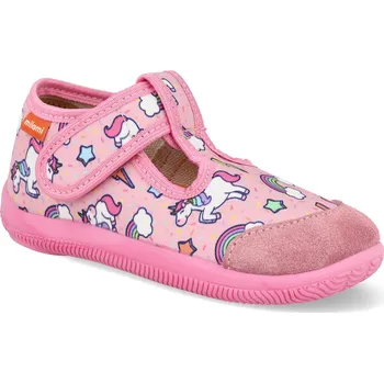 Dívčí bačkory Dětské přezůvky Milami - jednorožci světle růžové Velikost: 24