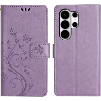 Pouzdro na mobilní telefon Flowers knížkové pouzdro na Samsung Galaxy S26 Ultra - světlefialové
