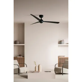 SFERA M stropní ventilátor, černá s DC motorem - FARO