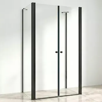 BETA COMBI II Black 100x120x100 Clear Sprchový kout nástěnný