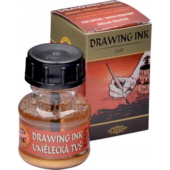 Výtvárné potřeby Tuš Koh-i-noor 141783 20 ml zlatý