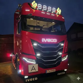 Znak automobilu LED podsvícený nápis IVECO S-WAY 2025- Nerezový (velikost originálního nápisu)