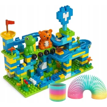 ostatní stavebnice STAVEBNICE MRAMOROVÁ DRÁHA MEDVĚD DINOSAURUS MÍČKY 344 dílů 951 + DÁREK