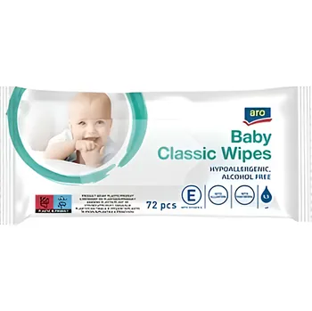 Dětský vlhčený ubrousek ARO Classic Dětské vlhčené ubrousky 72ks
