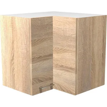 Kuchyňská skříňka Rohová Horní Skříňka Samoa He 60, bílá, barvy dubu (60/54/32)