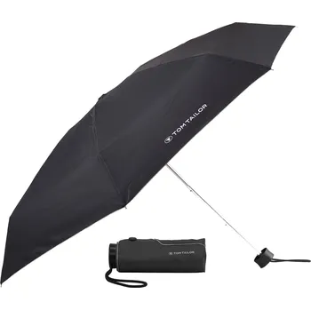 Deštník Ultra mini skládací deštník Tom Tailor 229TTB černý, TOM TAILOR