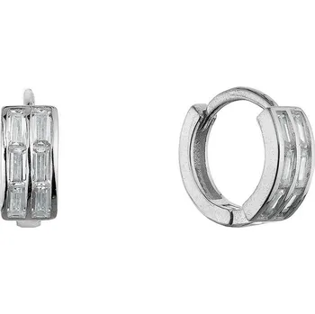 Náušnice Stříbrné kroužky se zirkony 11768.1