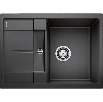 Granitový dřez Tento dřez se vyznačuje mladým designem s rovnými liniemi a nabízí velkou kapacitu mísy, která poskytuje velkorysý prostor pro mytí nádobí. Je vybaven kompaktním odkapávačem s integrovanou výpustí a je dostatečně univerzální, aby mohl být instalován obous