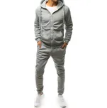 BASIC Světle šedá pánská tepláková souprava na zip