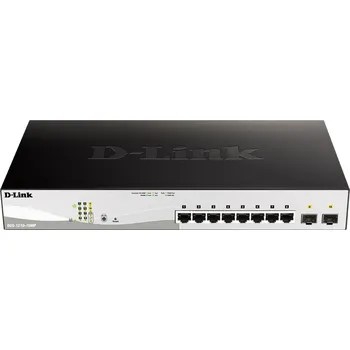 Switch D-Link DGS-1210-10MP/E 10-Port Gigabit PoE+ Smart Switch inc. 2x SFP Ports, POE budget 130W