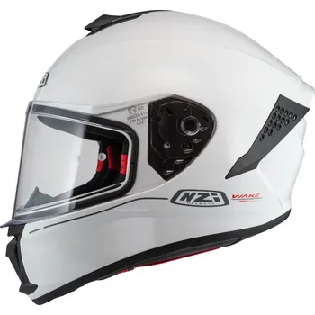 Helma na motorku Integrální motocyklová přilba NZI WAKE Solid lesklá bílá Velikost: M