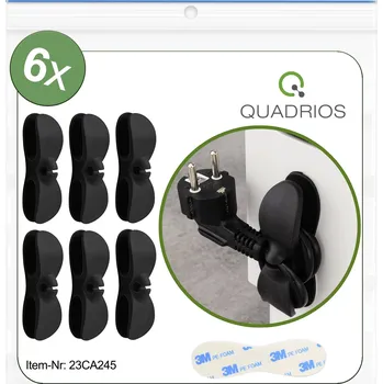 Stahovací páska Quadrios 23CA245 držák kabelu samolepicí 23CA245 černá 6 ks