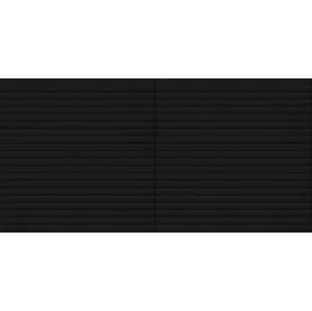 Obraz HCS deco 3D samolepicí stěnový panel za postel černé mini pruhy samet