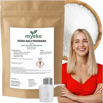 Prací prášek PRACÍ SODA SODA KALCYNOWANA DO PRANIA węglan sodu 1kg + odměrka 70ml