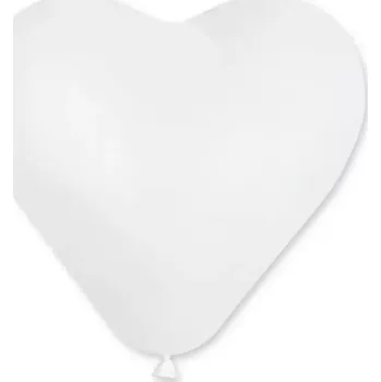 Latexový balonek srdce bílé 95 cm