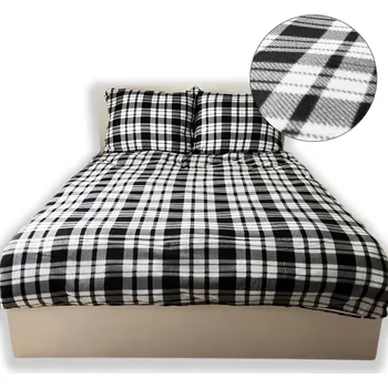 Povlečení Sada povlečení Mack fleecová šedá 160x200 cm + 2x70x80 cm