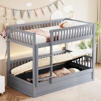 Postel Jednolůžková dřevěná postel Arhatreya 90x200 cm šedá