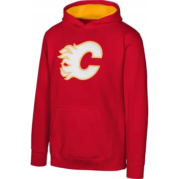 Chlapecká mikina Dětská mikina Calgary Flames NHL Prime Po Flc Hood -Home Velikost: Dětské L