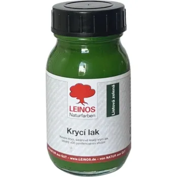 Barva na dřevo LEINOS naturfarben LEINOS 840.614 Krycí lak saténově lesklý Listová zelená 0,1 L (100 ml)