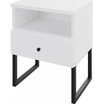 Noční stolek Noční stolek s nožičkami, šuplík a police, šířka 50 cm