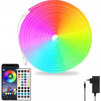 LED páska LED pásek RGB 5m Vodotěsný Dálkový Ovladač Aplikace IP65 24V Neon Flexibilní