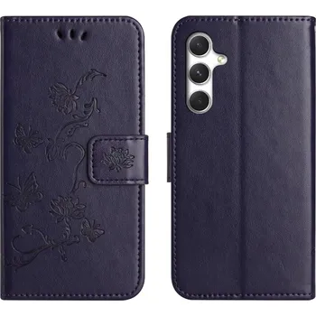 Pouzdro na mobilní telefon Flower knížkové pouzdro na Samsung Galaxy S26 - tmavěfialové