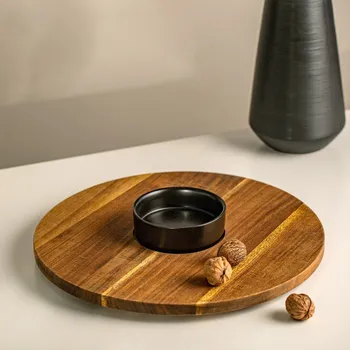 chlebník Servírovací prkénko | FRESCA | s keramickou miskou | 35x1,5 cm | 762659