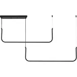 Závěsný LED lustr APP980-CP černý/neutrální bílá