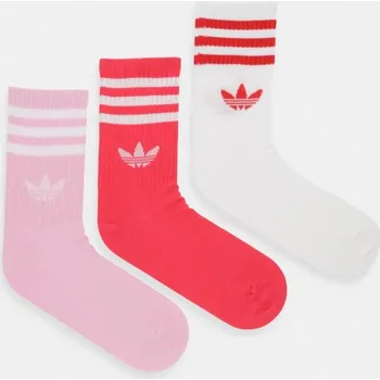 Pánská móda Ponožky adidas Originals 3-pack KT1693 růžová 30X, vel. 34/36