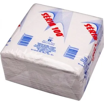 Vlhčený ubrousek Seria ubrousky bílé 33 x 33 cm 100 ks