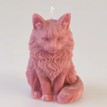 Svíčka Evička Candles Kočička svíčka 50 g – ručně vyráběná Barva: Hnědá