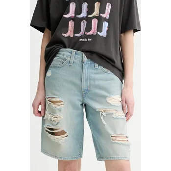 Dámské kraťasy Džínové šortky Levi's MIDDY JORT 005LV.0001 modrá 50A, vel. 26