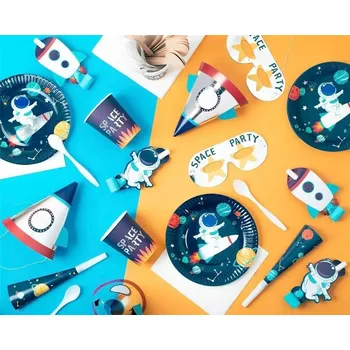 Talíř Papírové talířky PartyPal s motivem vesmíru, 18 cm, 16 ks