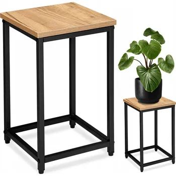 Stojan na květiny DRŽÁK NA KVĚTINÁČ STOJÍCÍ PODLAHOVÝ KOVOVÝ STOJAN NA KVĚTINY KVĚTINÁČE POLICE LOFT CRAFT