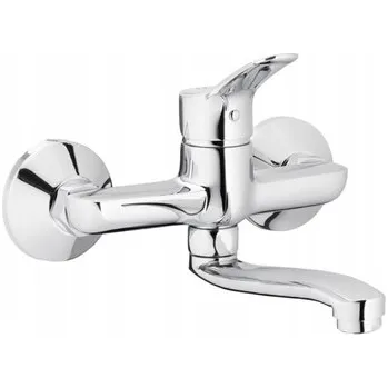 Vodovodní baterie Umyvadlová baterie nástěnná KFA Armatura MORRIS stříbrná